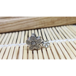 GauBee Charm bạc 925 hoa daisy bạc s925