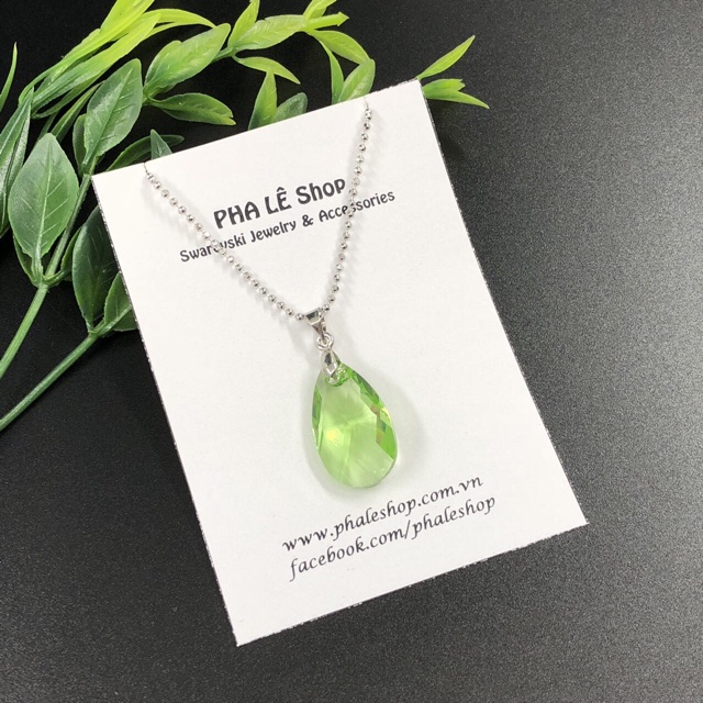 Mặt Dây Chuyền Pha Lê Swarovski Giọt Bầu S22mm