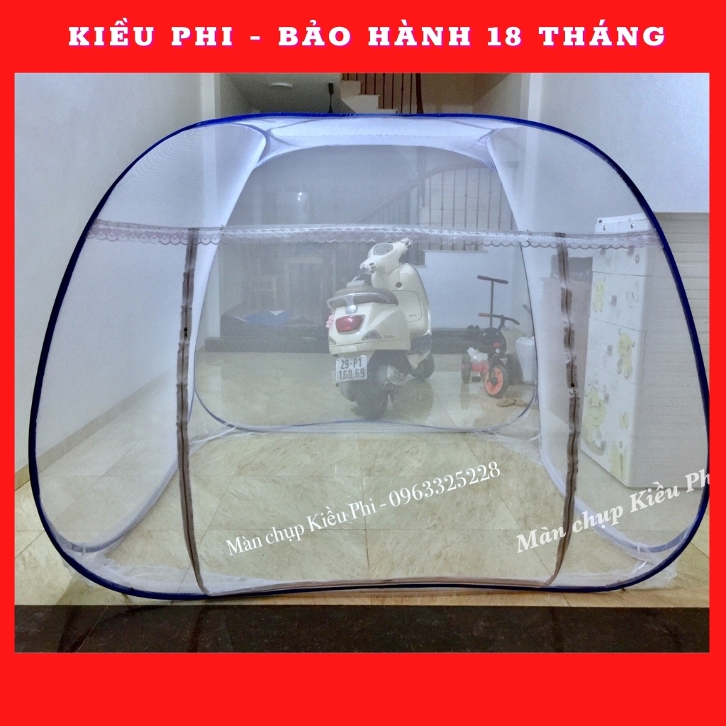 Màn chụp tự bung người lớn đỉnh rộng - mùng tự bung 1m2x2m, 1m6x2m, 1m8x2m, 2m2x2m chống muỗi hiệu quả