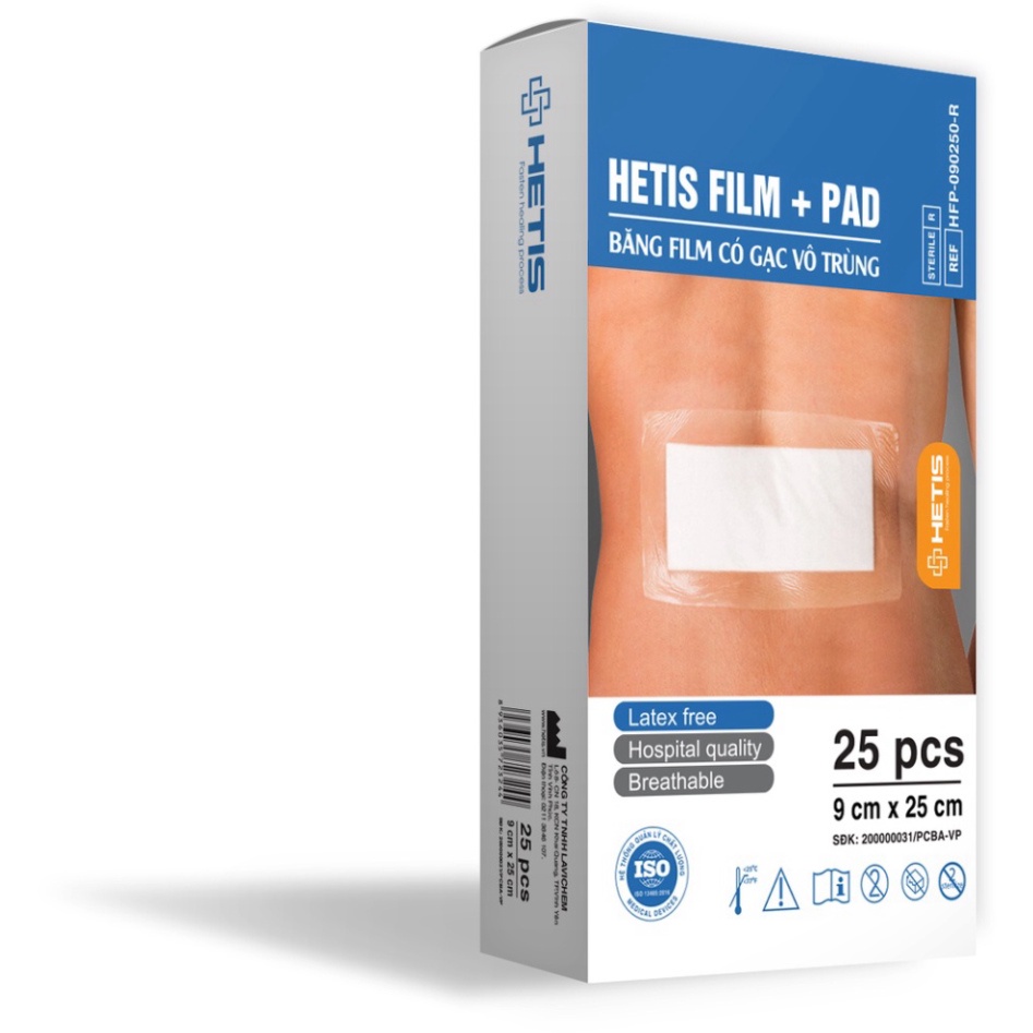 Huong Hoa Mart Miếng Dán, gạc sau phẫu thuật chống thấm nước HETIS FILM PAD, Bảo Vệ Vết Thương Khỏi Vi Khuẩn