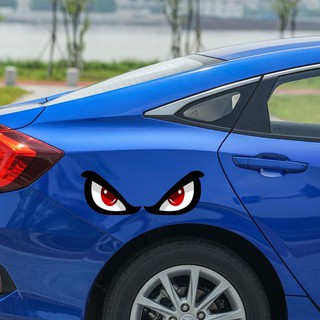 ❤❤ 3D Simulation Shark Pattern Sticker Eye Rearview Mirror Car Reflective Sticker Motorcycle