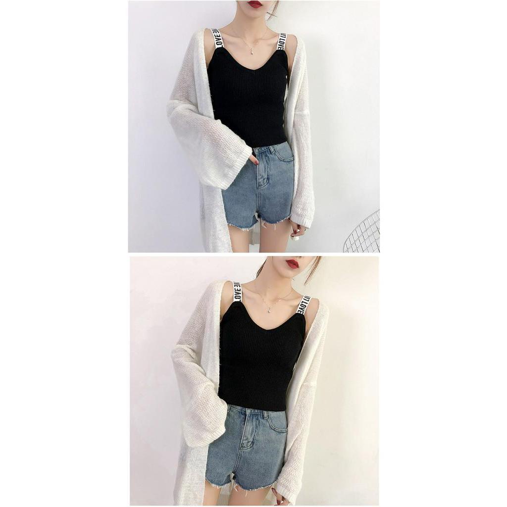 Áo Thun Sát Nách Dây In Chữ Thời Trang Hè  Cho Nữ