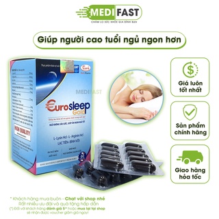Cải thiện giấc ngủ - Euro Sleep Gold - Viên uống giúp ăn ngon, ngủ ngon - Tăng cường sức khỏe - Hộp 60 viên