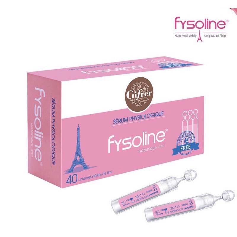 Fysoline - Nước muối sinh lý Pháp - Vệ sinh mắt, mũi, miệng cho bé