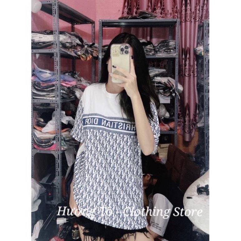 HOT Áo Phông Tay Lỡ D.I.O Cổ Tròn Kiểu Dáng Hàn Quốc Unisex Nam Nữ Mặc Áo Đôi Áo Nhóm Freesize