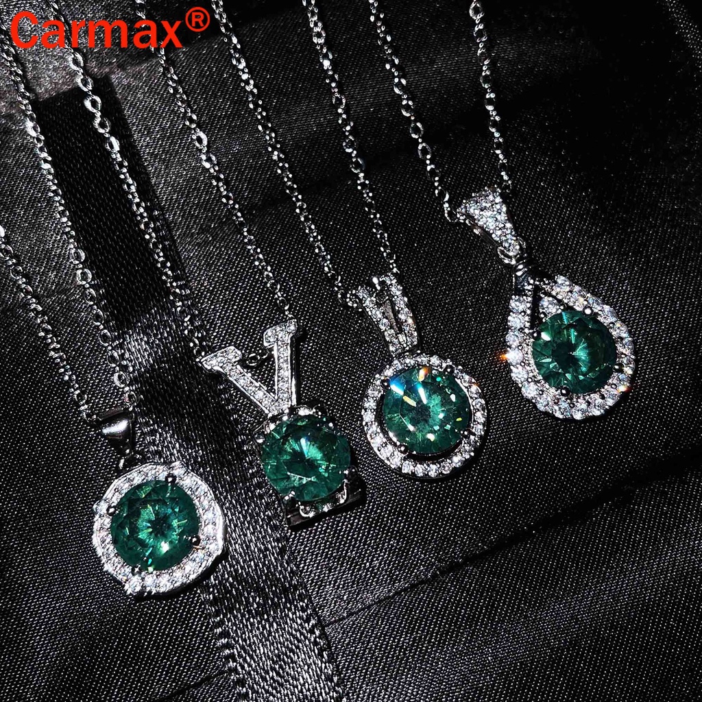Vòng cổ mặt đá xanh lá cổ điển thời trang tùy chọn kiểu dáng