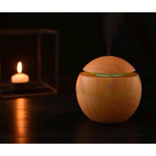 Máy Xông Tinh Dầu Vân Gỗ Bền Đẹp - Máy khuếch tán tinh dầu thư giãn NGU000008