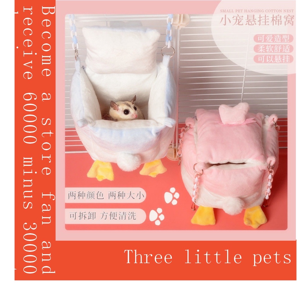 Túi Ngủ Cotton Dạng Võng Treo Ấm Áp Tháo Rời Được Hình Nhánh Hoa Mật Ong Nhỏ Dành Cho Thú Cưng / Sóc / Chuộ