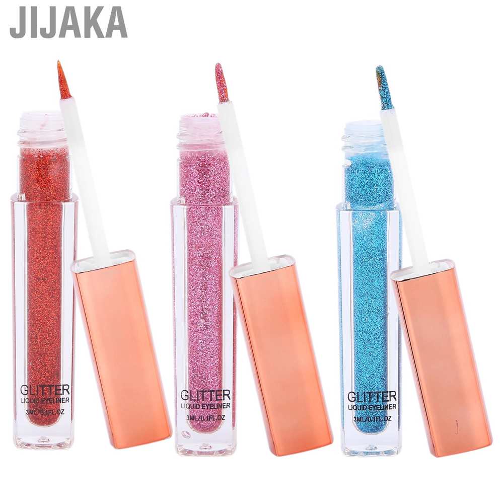 Bút kẻ mắt dạng lỏng 3ml lấp lánh lâu trôi chống thấm nước Jijaka Ibcccndc
