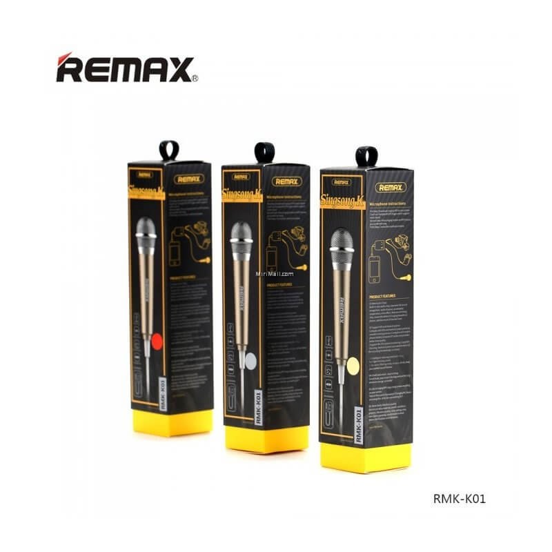 Mic Hát Karaoke Mini Remax RMK-K01 Microphone Iphone IOS Hoặc Android Bảo Hành Toàn Quốc