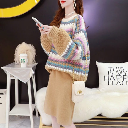 Thời Trang Set Áo Sweater + Chân Váy Thiết Kế Thanh Lịch Cho Nữ | BigBuy360 - bigbuy360.vn