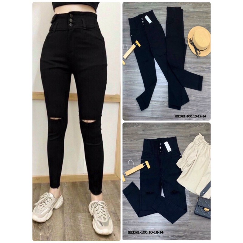 quần skiny cạp cao bigsize 3 nút ảnh thật | BigBuy360 - bigbuy360.vn