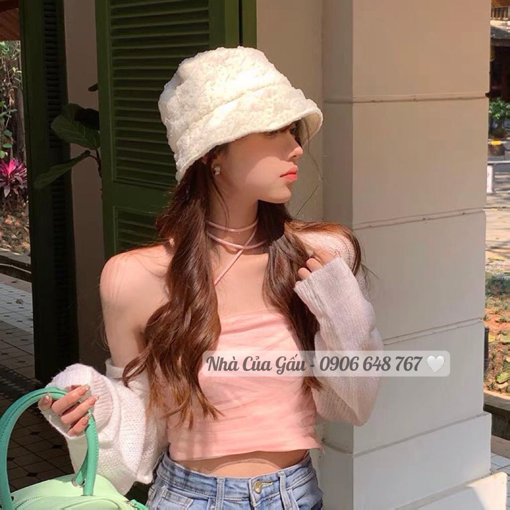 Nón bucket vải xốp bông đẹp với xịn lắm luôn nha