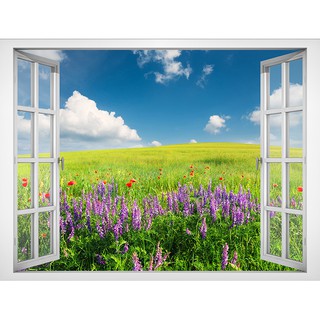 Tranh dán tường cửa sổ 3D cảnh đẹp thiên nhiên VTC VT0237