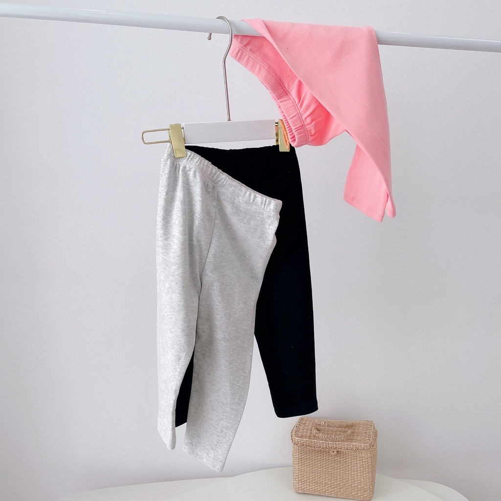 Set 4 Quần legging trơn bé gái
