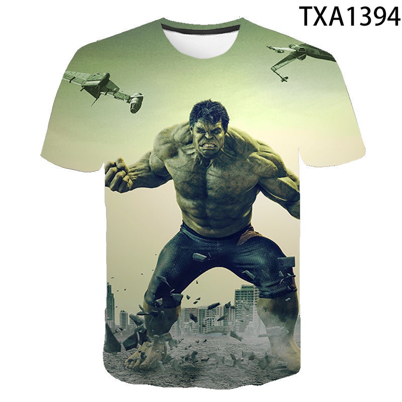 Áo Thun In Hình Hulk 3D HD Thời Trang Mùa Hè Dành Cho Bé Gái 2022
