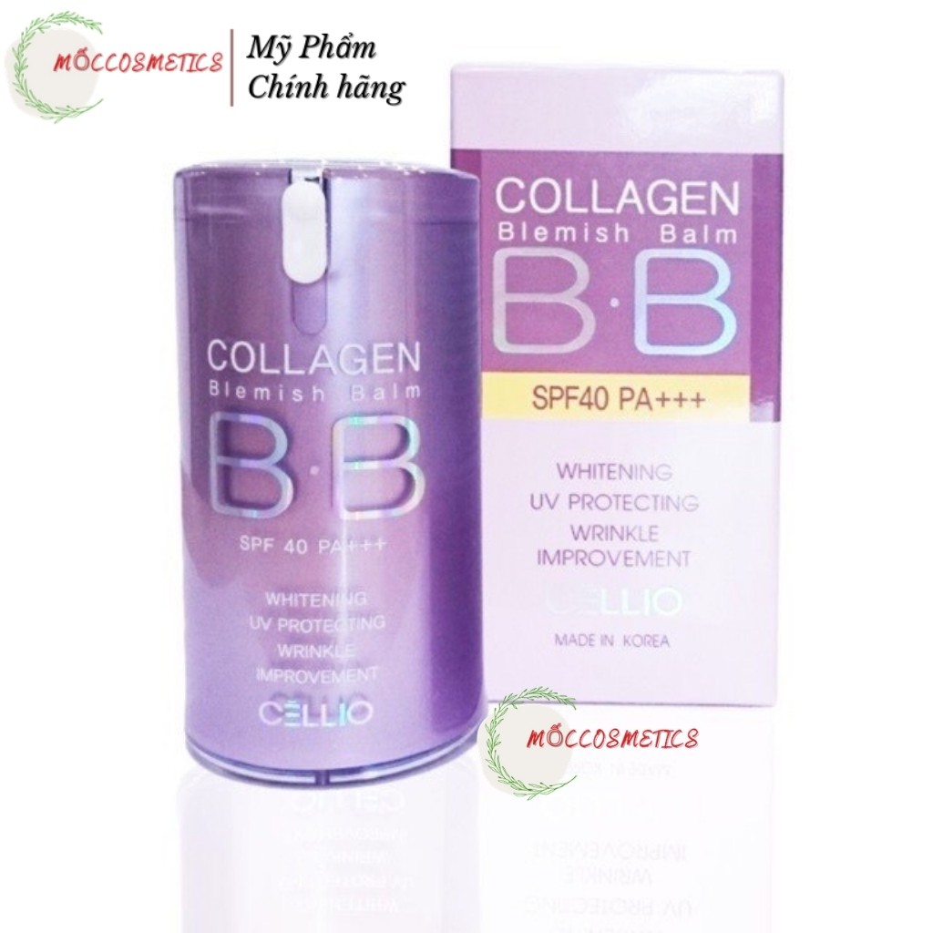 [Hàng Chính Hãng] KEM NỀN BB COLLAGEN CELLIO - HÀN QUỐC - KEM NỀN CELLIO COLLAGEN BLEMISH BALM BB SPF 40 PA+++