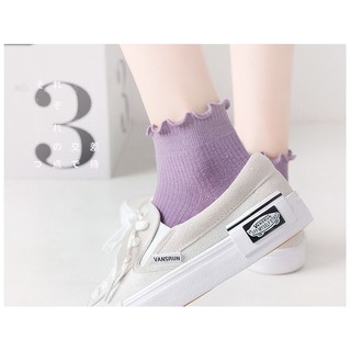 Tất Vớ Trơn Cổ Nhún 9 màu Zanmoo basic