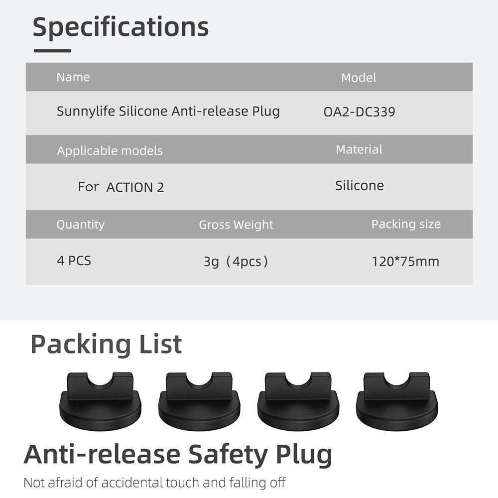 Phụ Kiện Nút Chặn DC339 Bằng Silicon Cho DJI ACTION 2