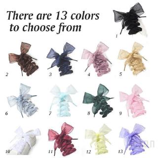 Dây giày vải lụa satin nhiều màu sắc