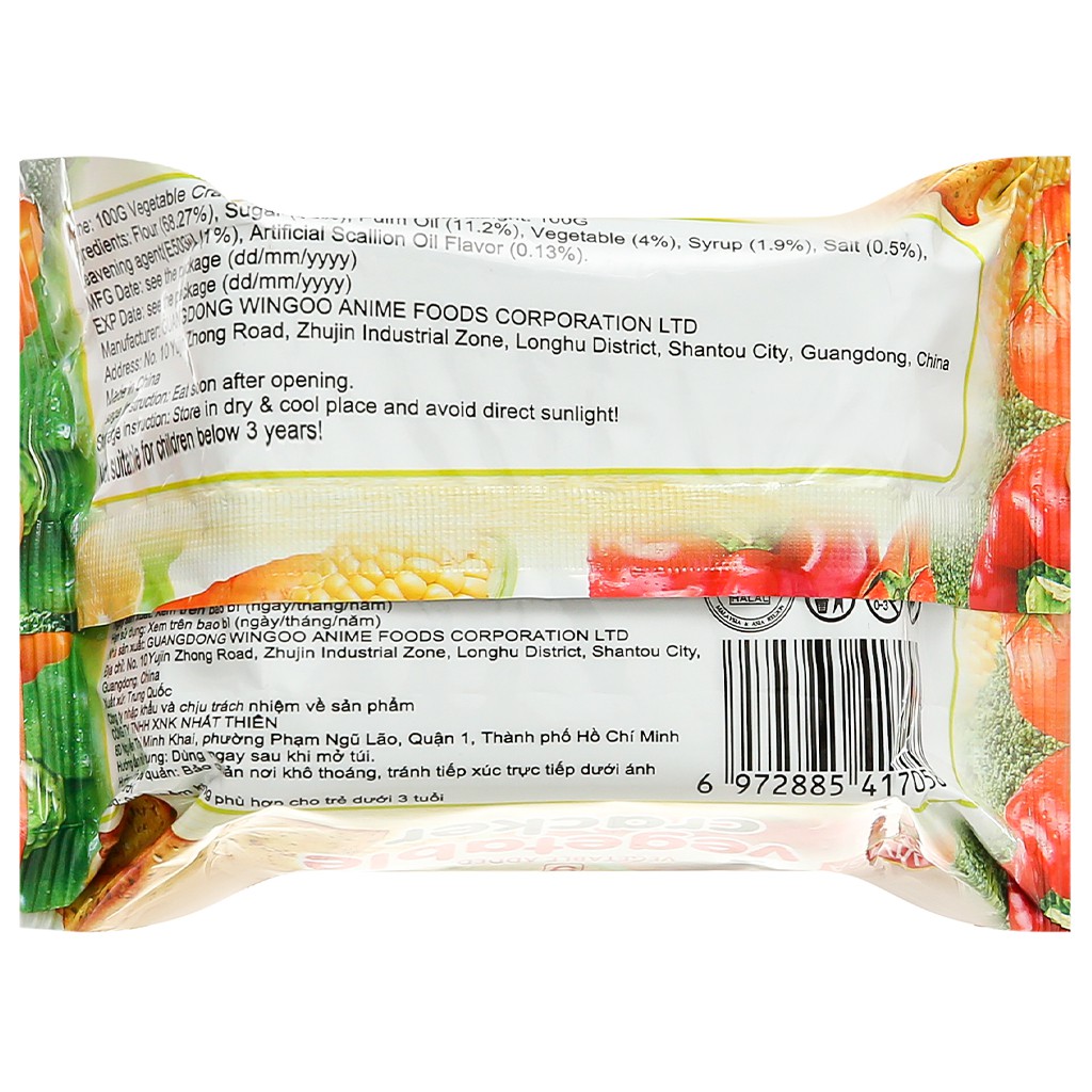 Bánh cracker vị rau củ Super Viviga gói 100g