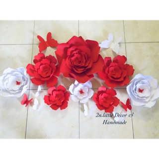 Set hoa giấy backdrop (8 bông)