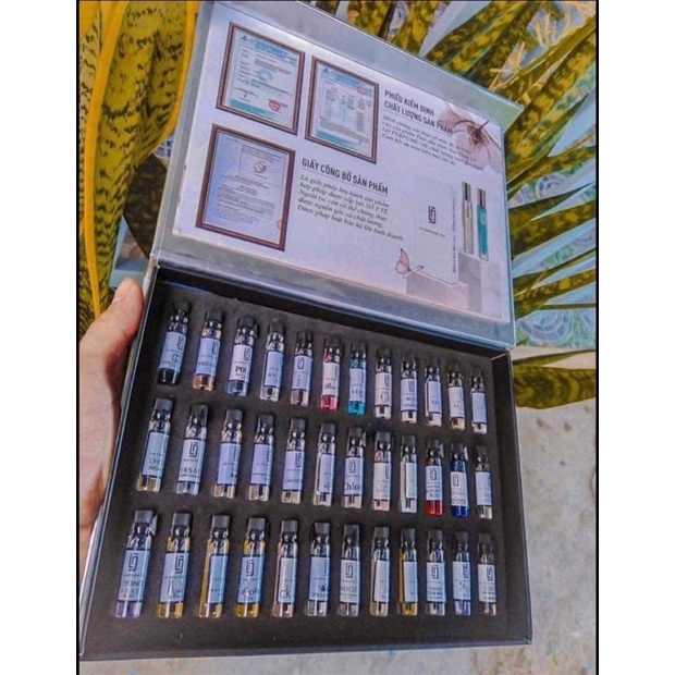 Bộ test tinh dầu thơm LD Perfume Oil 36 mùi hương, 13 mùi nam 23 mùi nữ