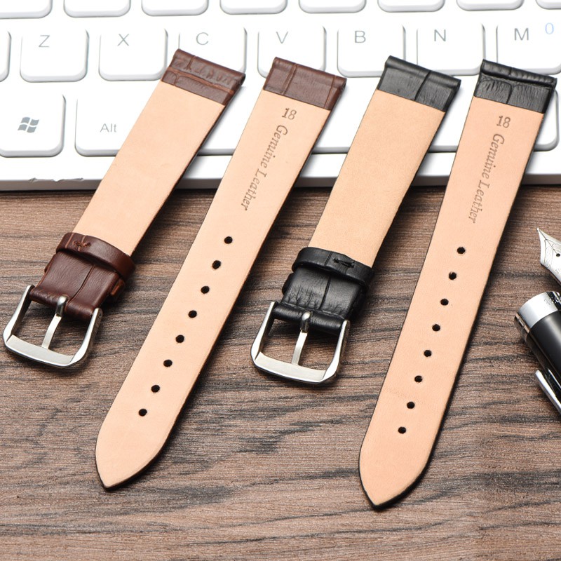 Thin strap leather men's king ybolu CK watch strap women's watch strap 12 14 16 18mm