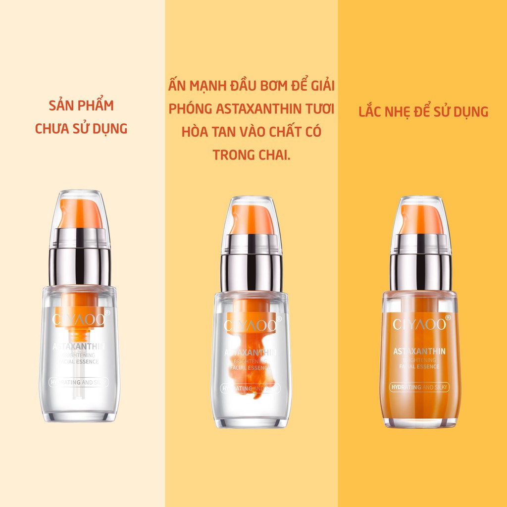Serum Cấp Ẩm Trắng Da &amp; Chống Lão Hoá CIYAOO Astaxanthin 30 ml