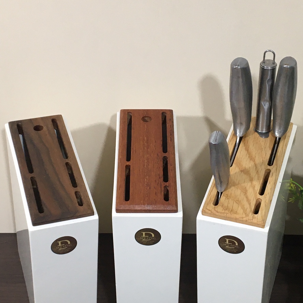 Giá cắm dao mặt gỗ