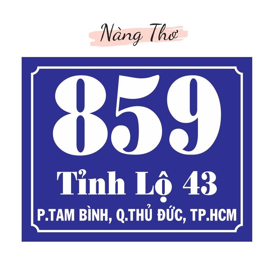 BIỂN SỐ NHÀ MICA 2MM (2li)_NÀNG THƠ