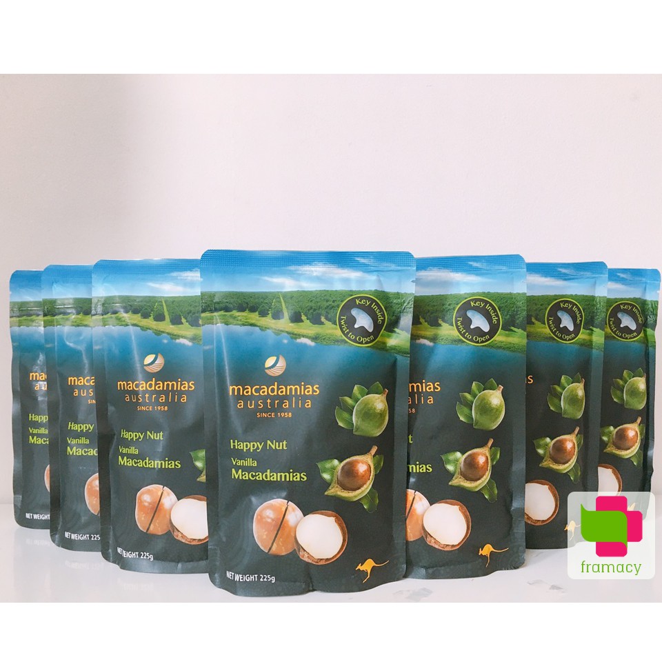 Hạt macca Macadamias Australia, Úc (225g) nguyên vỏ giúp đẹp da, giảm cholesterol, tốt cho tim mạch