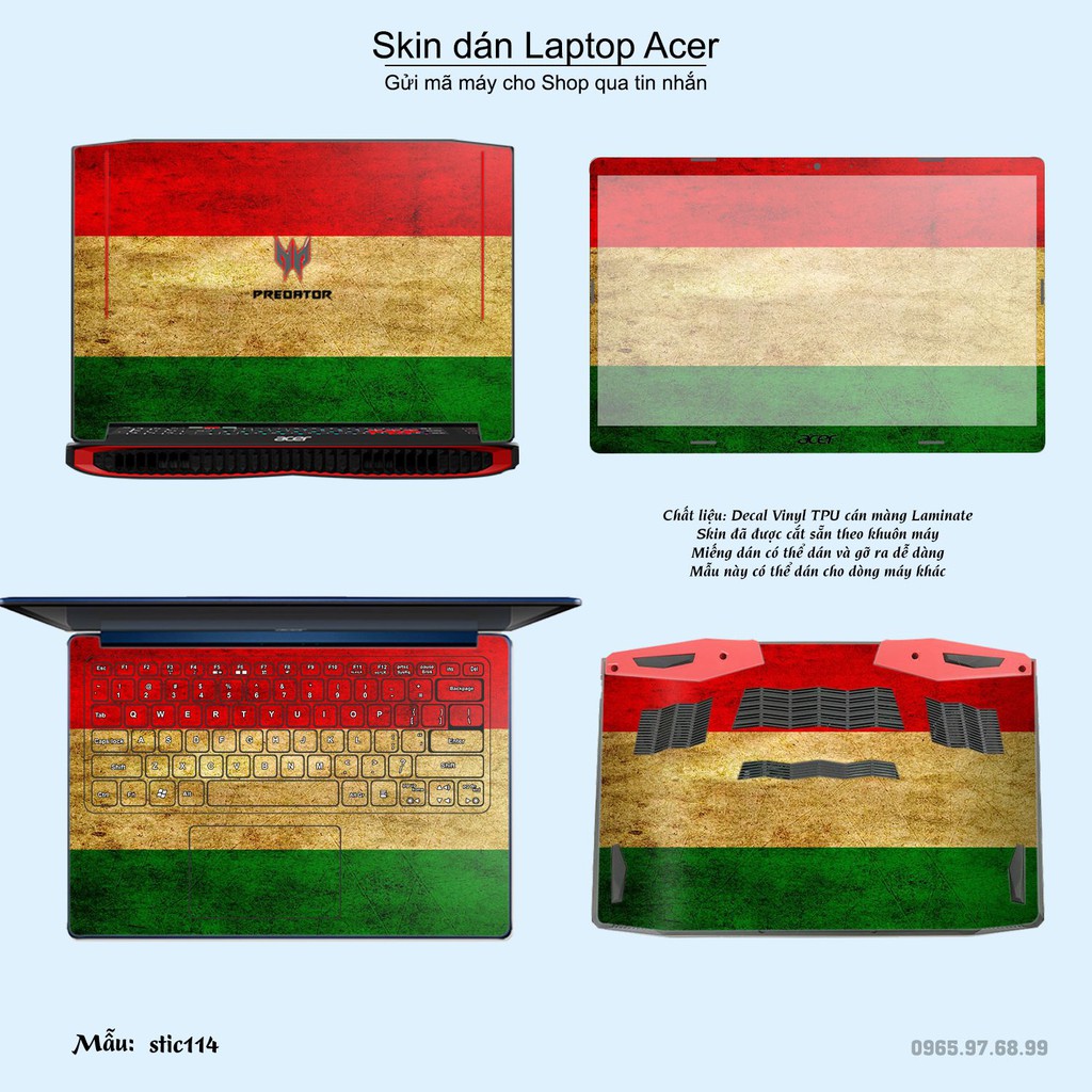 Skin dán Laptop Acer in hình Hoa văn sticker _nhiều mẫu 19 (inbox mã máy cho Shop)