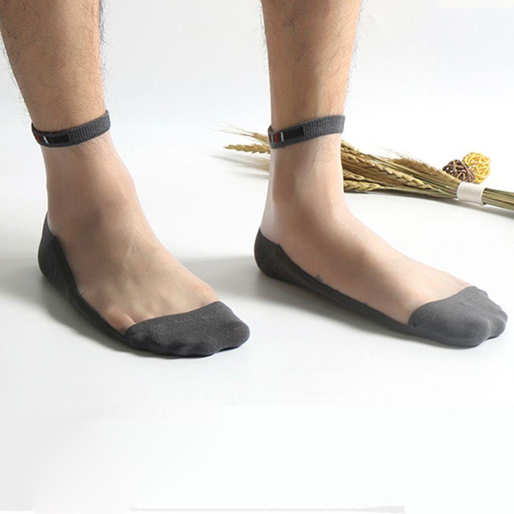 MIQUEL Tất Cotton Lụa Trong Suốt Chống Trượt Thời Trang Mùa Hè Dành Cho Nam