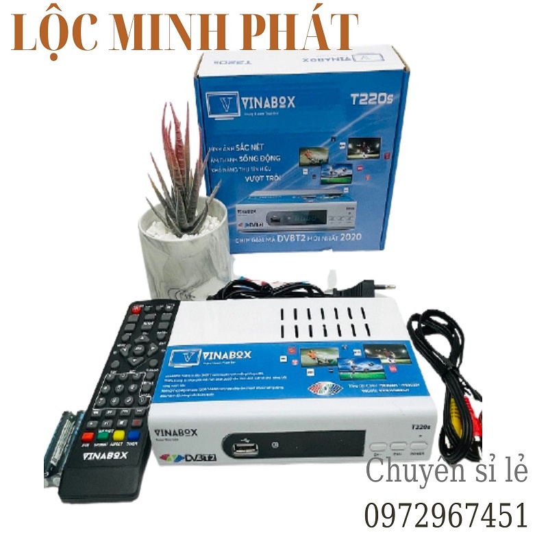 Đầu thu DVB -T2 VINABOX T220S Chính Hãng -Truyền Hình Số Mặt Đất DVB-T2 miễn phí
