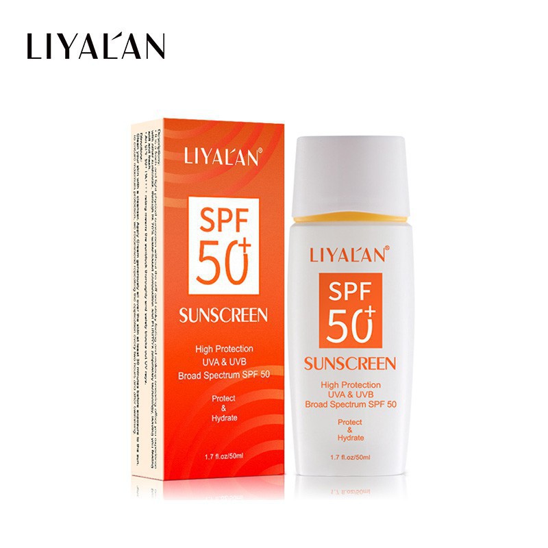 Kem Chống Nắng LIYAL'AN Spf 50+ UV Dưỡng Ẩm Tự Nhiên Chống Thấm Nước 50ml | BigBuy360 - bigbuy360.vn