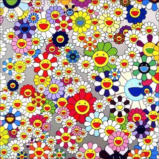 sticker hoa mặt trời set 30-60 ảnh ép lụa decal bóc dán/ hình dán kaikai kiki hoa mặt trời