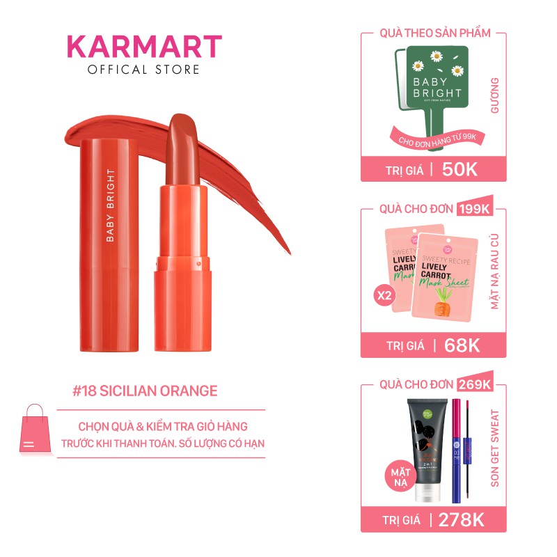 Son Dưỡng Có Màu Baby Bright Baobab Comfort Moist Lipsitck 3.6g