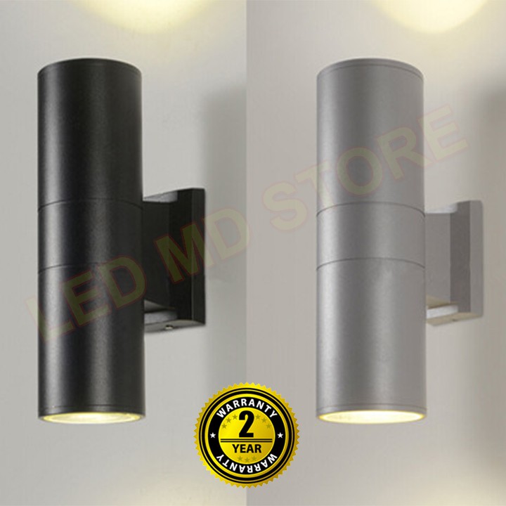 Đèn tường 2x5W 2 phía vỏ xám - ML6060