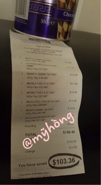 Blackmores Bioc 1000mg 150 viên