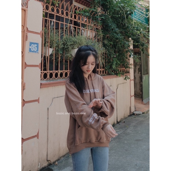 Áo hoodie nỉ bông form rộng, áo hoodie thêu chữ Bazic one | BigBuy360 - bigbuy360.vn