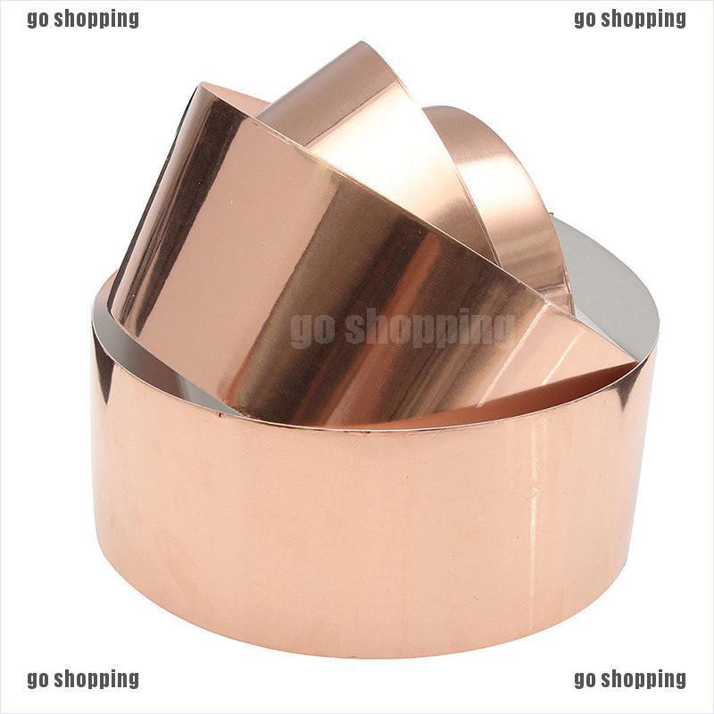 {go shopping}50mm x 3m EMI Copper Foil Shielding Tape Conductive Self Adhesive Barrier GuitarNew