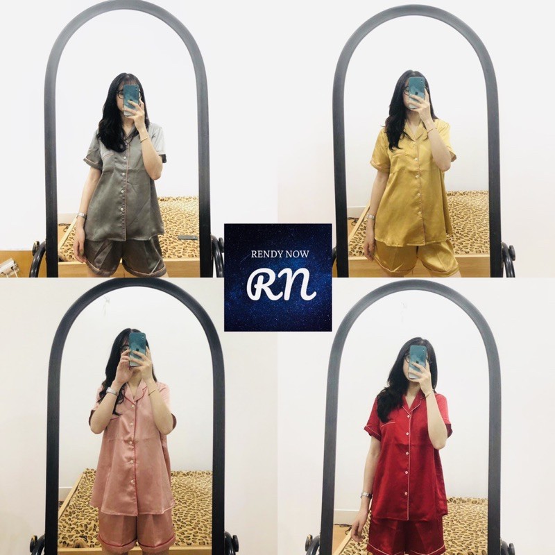 Pyjama lụa satin dáng basic dành cho nữ, đủ 5 màu đủ size M L XL. Bán lẻ, sỉ sll 🌞