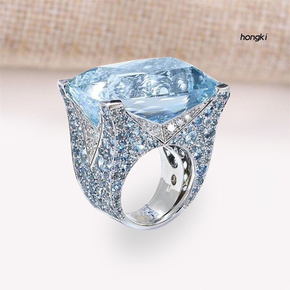 Nhẫn Đính Đá Zircon Lấp Lánh Thời Trang Cho Nữ