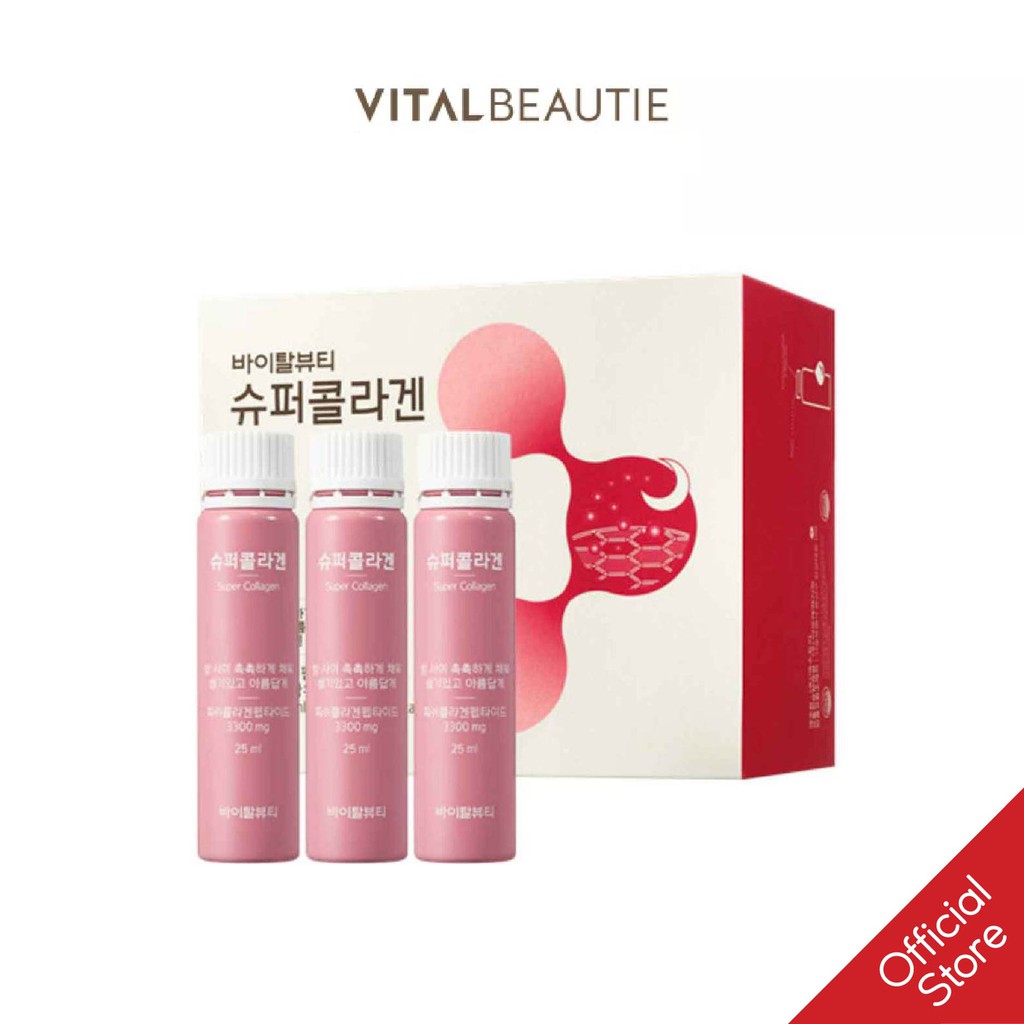Nước Uống Bổ Sung Collagen Hỗ Trợ Làm Đẹp Và Ngăn Ngừa Lão Hóa Vital Beautie Super Collagen (30 Ống) 25 ml/ 1 ống