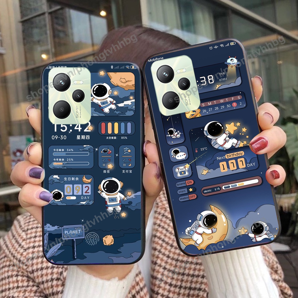 Ốp lưng Realme C35 phi hành gia hoạt hình 3D cute giá rẻ