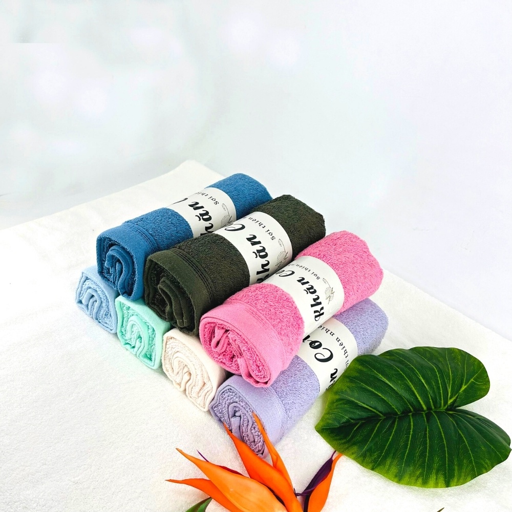 Khăn Mặt Cotton Cao Cấp Thiện Phú 34x80cm, Khăn Đa Năng Y457 Bông Sợi Thấm Nước Tốt