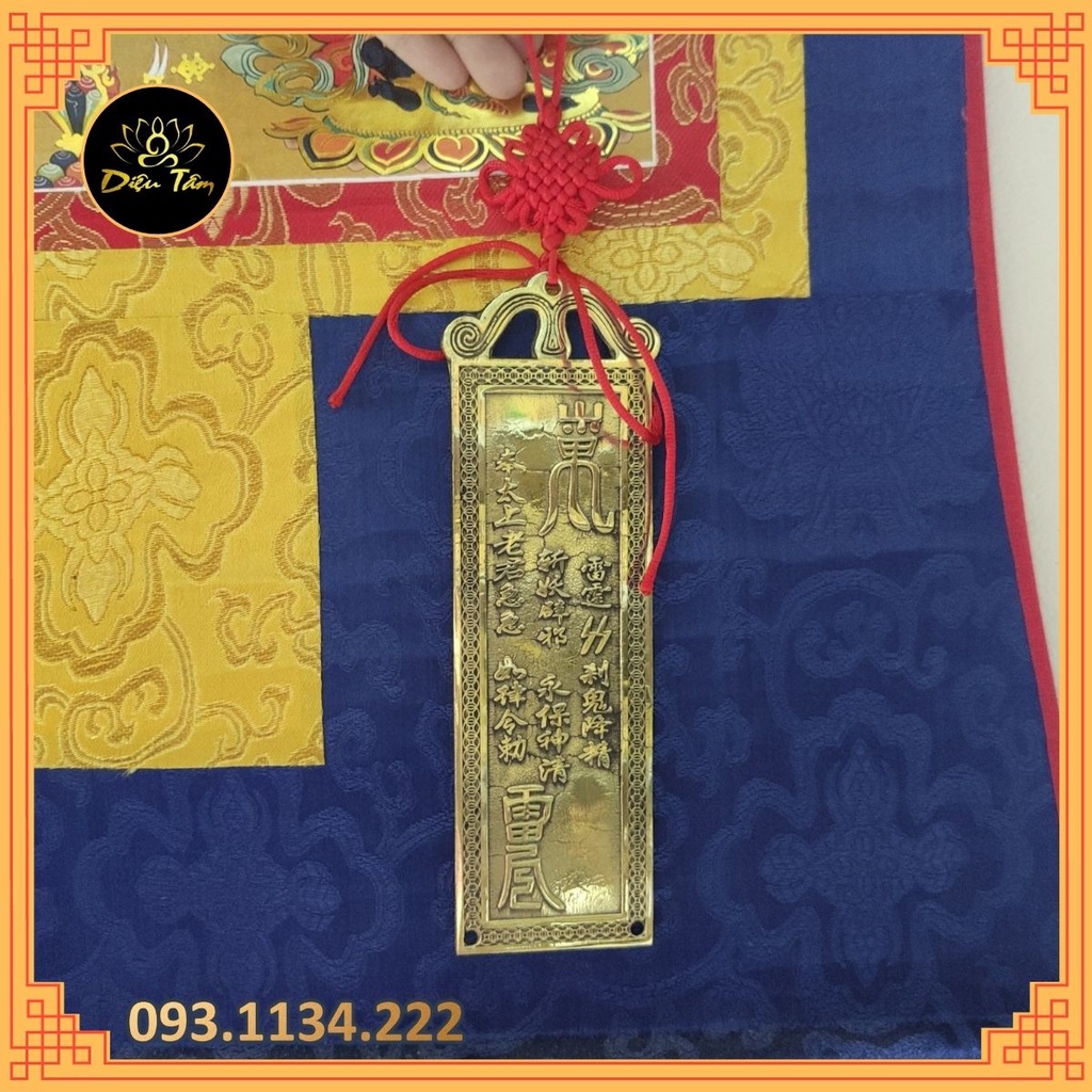 Đồ phong thủy - Thẻ đồng thiên quan tứ phúc phong thủy trấn trạch, hóa giải hướng xấu treo cửa