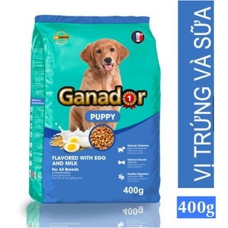 Gói 400g Ganador Puppy Egg & Milk vị Trứng & Sữa - Thức Ăn Hạt Cho Chó Dưới 1 Tuổi