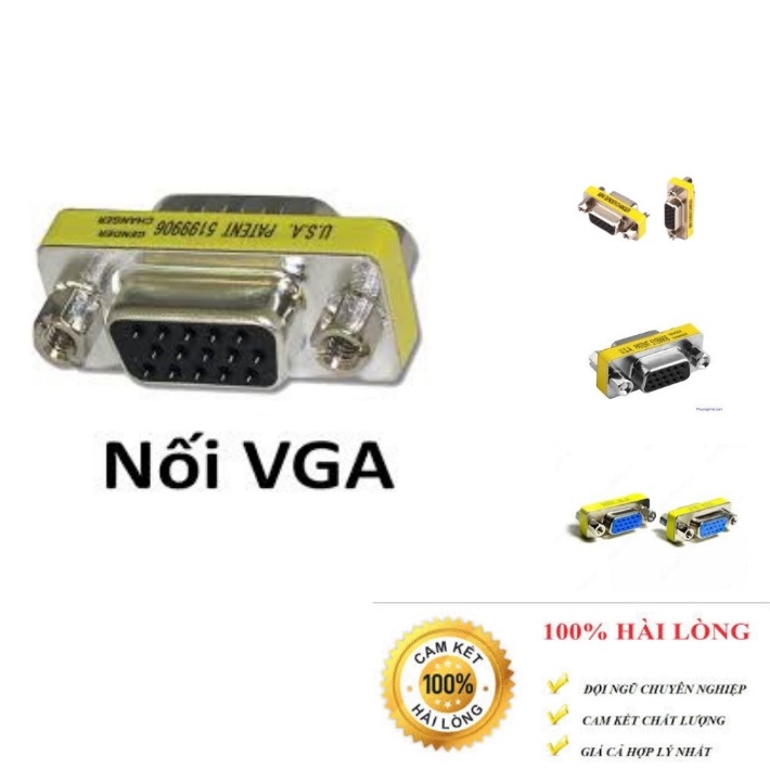 Đầu nối dài vga : vga-vga, 2 đầu âm. cáp VGA nối dài